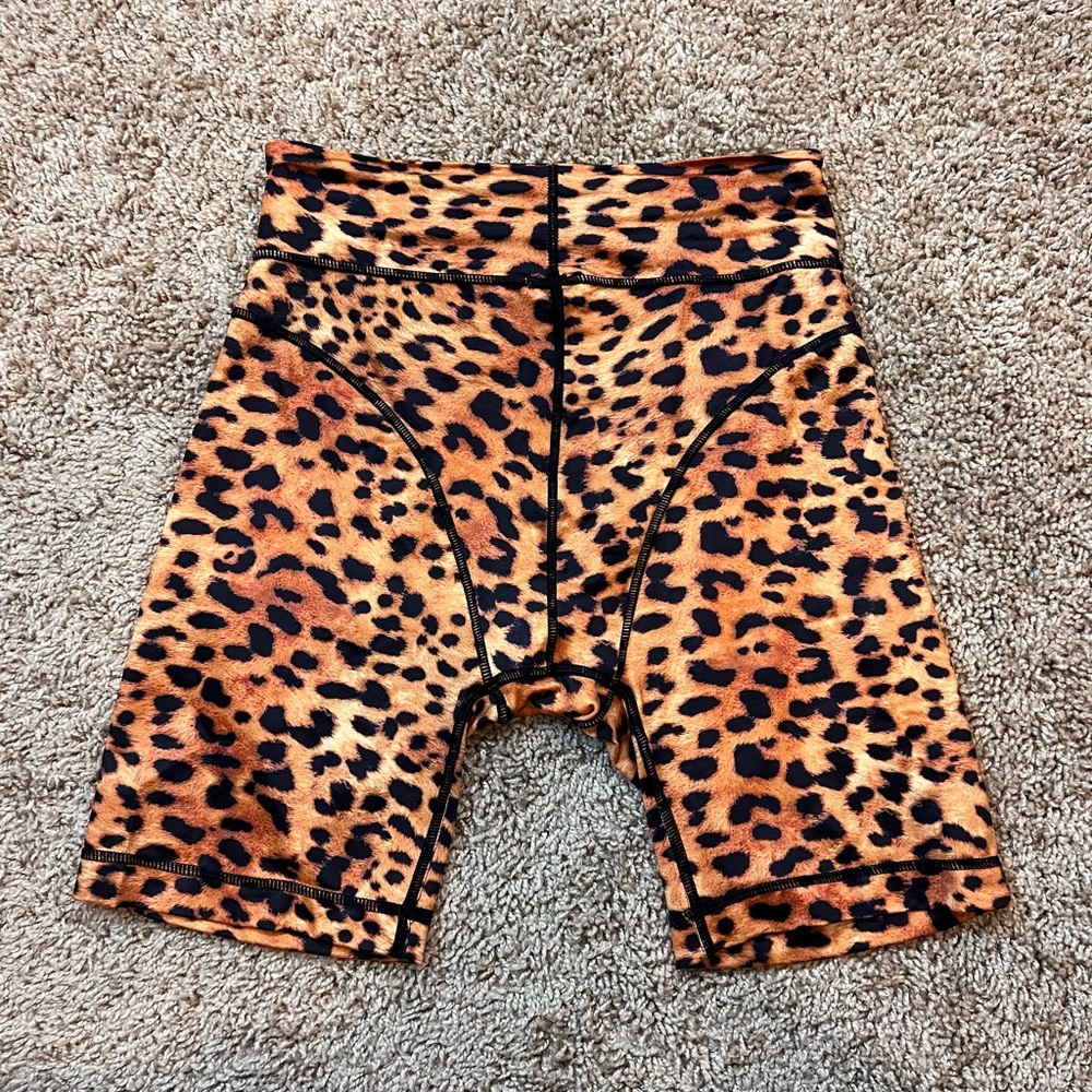 NWT We Are Hah Bareback Biker Short in Lanka Leopard XS